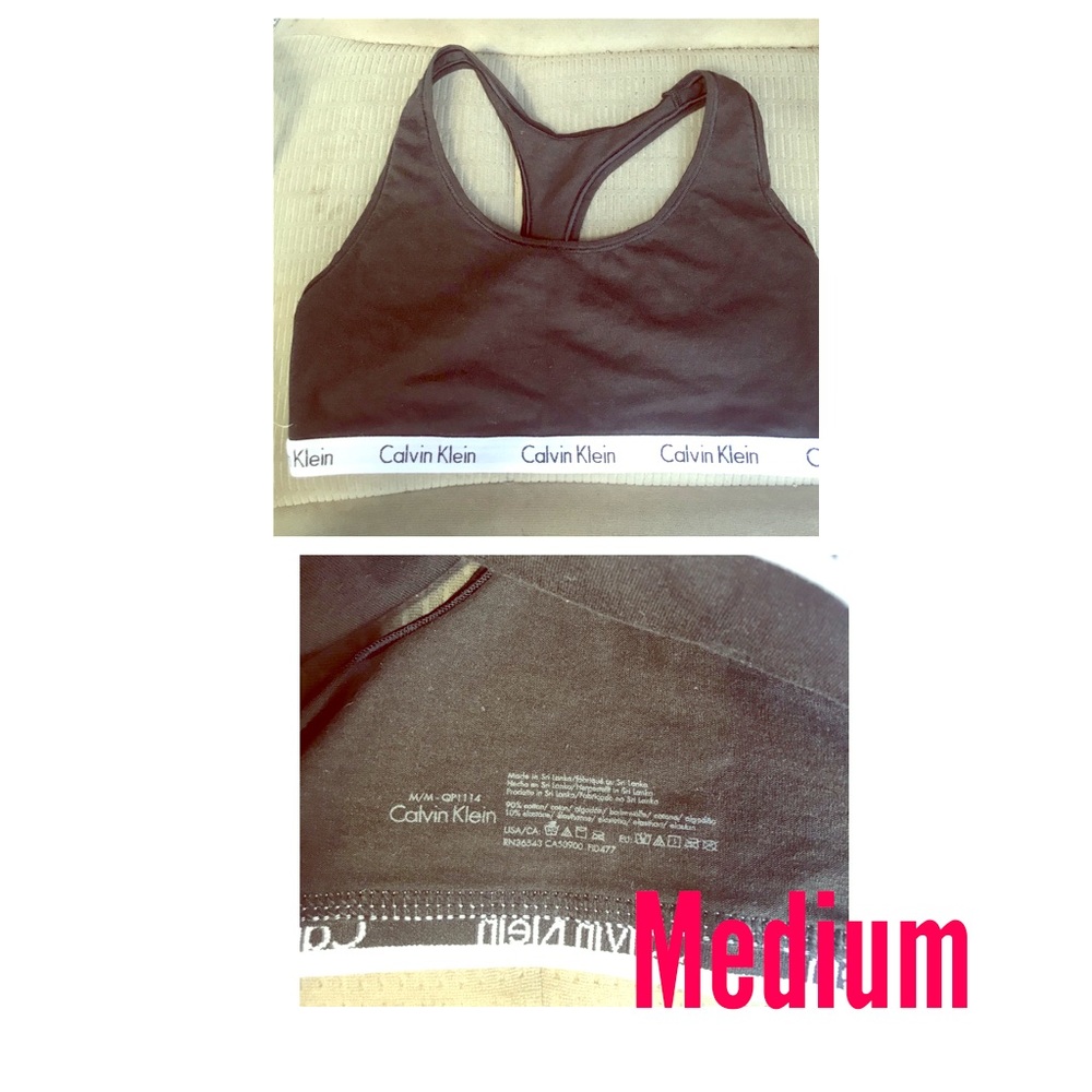 NWOT Calvin Klein black M Carousel bralette